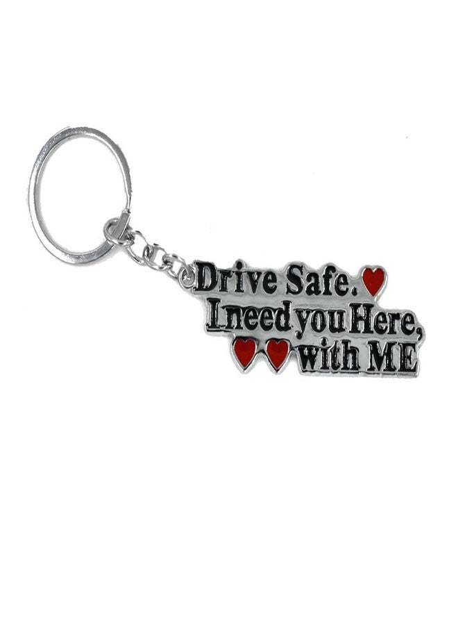 AFH Drive Safe Fancy Decorative Quality Silver Gifitng Key Chain - Image 2